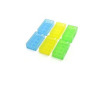 Case Star  6pcs Blue Green Yellow Battery Storage Case for 18650 or CR123A Battery