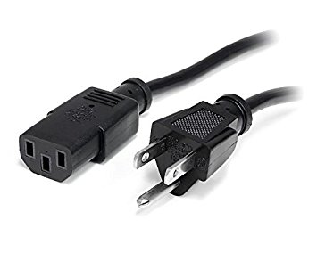 StarTech.com PXT101_3 3-Feet Standard Computer Power Cord - NEMA5-15P to C13