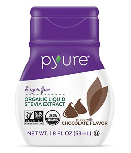 Pyure Organic Liquid Stevia Extract Sweetener, Chocolate, Sugar Substitute, 100 Servings, 1.8 Fl. Oz