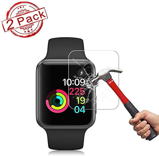 2 Pack Apple 38mm Watch Screen Protector (38mm Series 3/2/1 Compatible) BBInfinite Full Coverage Anti-Scratch/Anti-Fingerprint/High Definition Screen Protector Compatible Apple Watch 38 mm