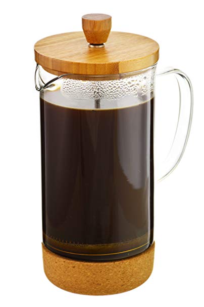 Melbourne French Press Coffee Maker with Bamboo lid and Cork base