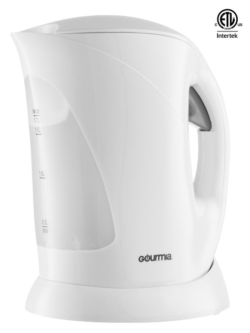 Gourmia GK-200 1.8 quart Cordless Supreme Kettle (Speed Boil-Auto Shutoff Boil Detect-1500W), White