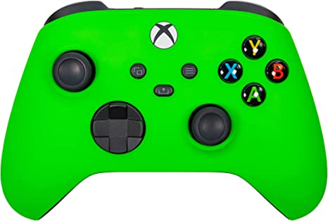 Xbox One Series X S Custom Soft Touch Controller - Soft Touch Feel, Added Grip, Neon Green Color - Compatible with Xbox One, Series X, Series S