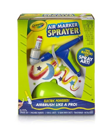 Crayola Air Marker Sprayer, Marker Art Tool, Turn Markers Into Spray Art, Airbrush Like a Pro,