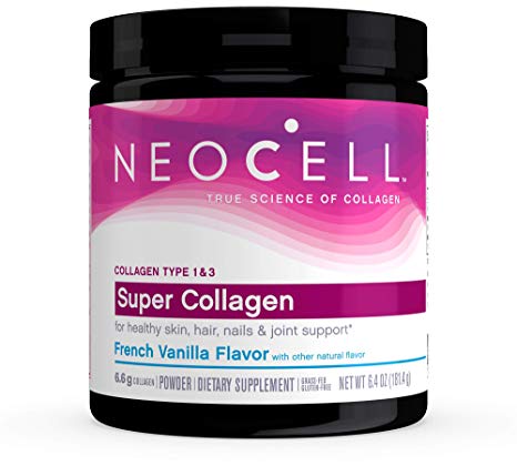NeoCell® Super Collagen Powder – 6,600mg Collagen Types 1 & 3 – French Vanilla - 6.4 Ounce