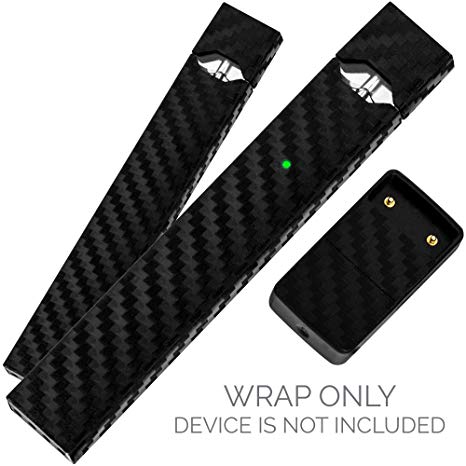 Original Skin Decal for PAX JUUL (Wrap Only, Device Is Not Included) - Protective Sticker (Carbon Fiber Black)