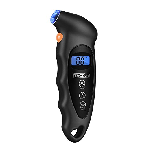 TACKLIFE TG01 Digital Tire Pressure Gauge 150 PSI 4 Settings with Backlight LCD Display and Non-Slip Grip Tire Gauge for Cars and Motorcycles