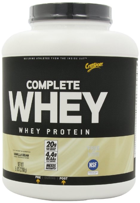 CytoSport Complete Whey Protein, Vanilla Bean, 5-Pound