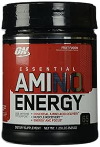 Optimum Nutrition Essential Amino Energy with Green Tea and Green Coffee Extract, Flavor: Fruit Fusion, 65 Servings