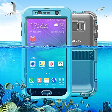 Galaxy s6 case,Ip68 Waterproof Case for Samsung Galaxy S6,AaBbDd Cool Armor Case,Anti shock case for Galaxy S6-Blue