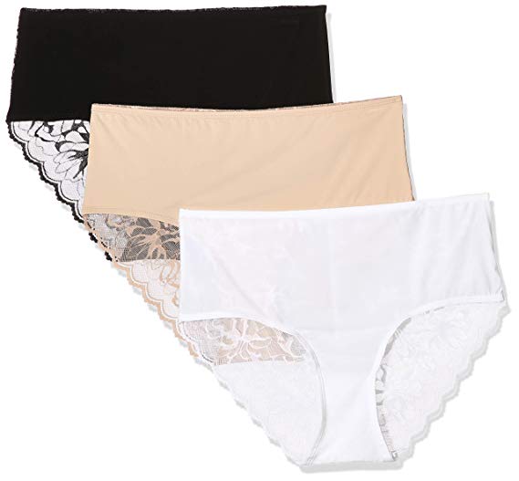Madeline Kelly Women's 3 Pack Micro & Lace Back Brief