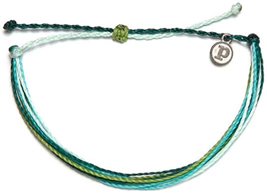 Pura Vida Jewelry Bracelets Bright Bracelet - 100% Waterproof and Handmade w/Coated Charm, Adjustable Band