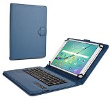 Cooper Cases TM Infinite Executive Lenovo IdeaTab A10-70 A7600  S2109  S2110 Bluetooth Keyboard Folio in Dark Blue Pleather Cover Built-in Stand QWERTY Keyboard Rechargeable Battery