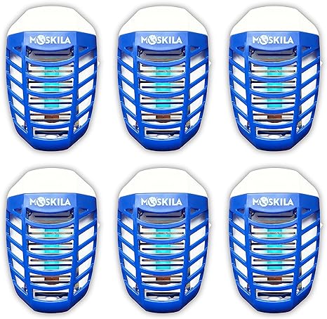 6 Packs Bug Zapper Indoor - Eliminates Gnats Fruit Flies Flying Pests - Electronic Fly Zapper Lamp for Home - Non-Toxic - Silent - Effective Operation UV Insect Killer