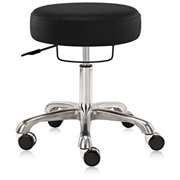 Dr.lomilomi Hydraulic Rolling Swivel Massage Therapy Stool Chair 502 (Black)
