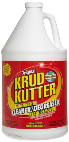 Krud Kutter KK012 Clear Original Concentrated Cleaner Degreaser/Stain Remover with No Odor, 1 Gallon