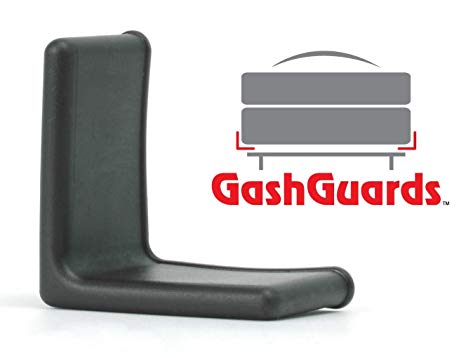 1 1/4" GashGuards: Deluxe Rubberized Plastic Bed Frame End Caps, Set of 2