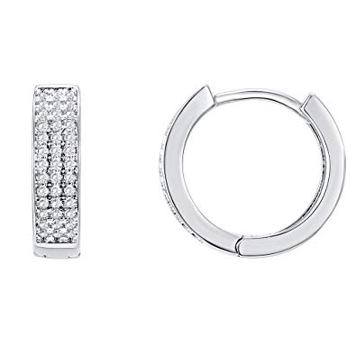 PAVOI 14K Gold Plated Sterling Silver Post Cubic Zirconia Cuff Earrings Huggie Stud