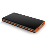 Upgraded Version EasyAcc 2nd Gen 10000mAh Power Bank Portable External Battery Pack 24A Smart Output Travel Charger for iPhone Samsung S6 Edge HTC Smartphones Tablets -Black and Orange