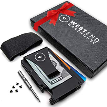 Minimalist Wallet with Credit Card Holder, Money Clip and Bottle Opener for men | Slim Front Pocket | Aluminum RFID Blocking | Maintenance Kit, Instructions and Gift Box