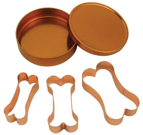 Fox Run Brands Copper Dog Bone Cookie Cutter Set, One Size