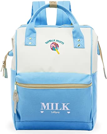 ZOMAKE Casual School Backpack, Cute Travel Backpack for Women Girls, with Wide Top Opening