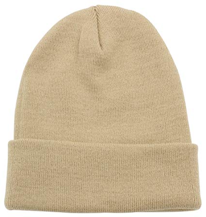 Top Level Beanie Men Women - Unisex Cuffed Plain Skull Knit Hat Cap