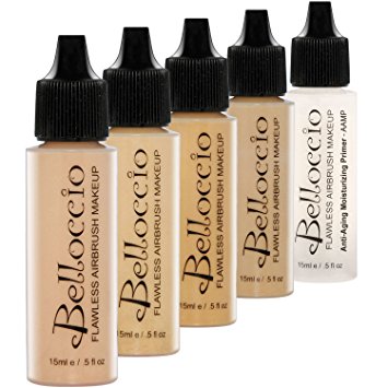 Belloccio Medium Color Shades Airbrush Makeup Foundation Set