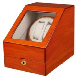 Kendal Double Automatic Wood Watch Winder 3 storages with lock - W23oak