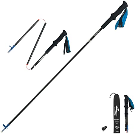 Naturehike ST08 Carbon Fiber Trekking Pole - Collapsible Hiking or Walking Stick - Ultralight Strong Lightweight Quick Lock Stick for Men Women