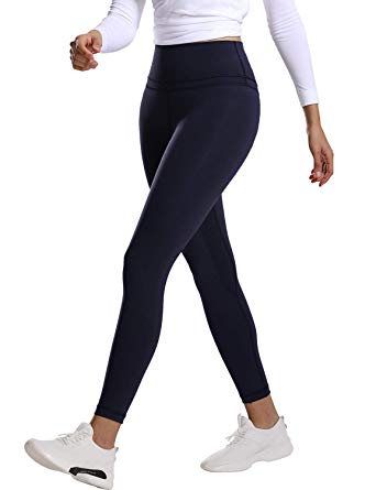 CRZ YOGA Women's Hugged Feeling High Waist Tight Squat Proof Pants Workout Leggings with Pocket-17''/25''