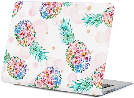 Pineapple MacBook Air Case 13.3 Inch, Cute Tropical Flower Hard Shell Case Cover with Keyboard Cover for Model A1466/A1369 Year 2010-2017