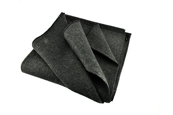 SE BI51802GR Warm 2-lb. Blanket (51" x 80") with 50-70% Wool, Gray