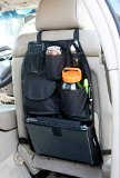 YupBizauto Brand Car Auto Front or Back Seat Organizer Holder Multi-Pocket Travel Storage Bag Black Color