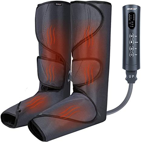 CINCOM Foot and Leg Massager with Heat, Air Compression Leg Massager for Circulation and Muscles Relaxation - 3 Modes, 3 Intensities, 2 Heating Super Quiet