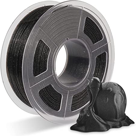 JAYO 3D Printer Filament, PLA 1.75mm Dimensional Accuracy  /- 0.02mm, 3D Printing Material fit for FDM 3D Printers, Twinkling Black 1kg