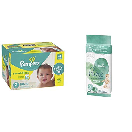 Pampers Swaddlers Disposable Diapers with Hypoallergenic and Fragrance Free Protection