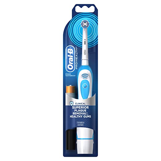 Oral-B Pro-Health Clinical Battery Powered Toothbrush, 1 Count, Colors May Vary