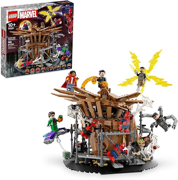 LEGO Marvel Spider-Man Final Battle 76261 Building Toy Set, Marvel Collectible Based on The Climax of The Spider-Man: No Way Home Movie, Multiverse Marvel Playset with 3 Versions of Spider-Man