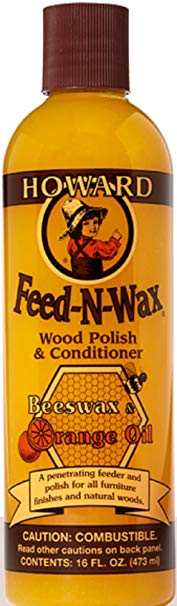 Howard Products FW0016 Wood Polish & Conditioner, 16 oz, Orange, 16 Fl Oz