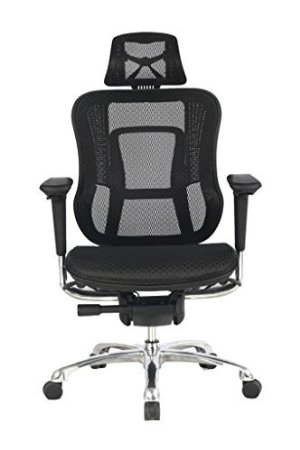 VIVA OFFICE Fashionable Darth Vader Style High Back Mesh Office Chair with Adjustable Arms,headrest,Back and Seat