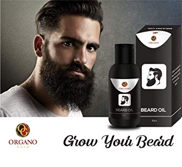 Organo Gold BEARD & MUSTACHE OIL FOR FAST GROWTH AND SHINING BEARD- 50ML FOR MEN