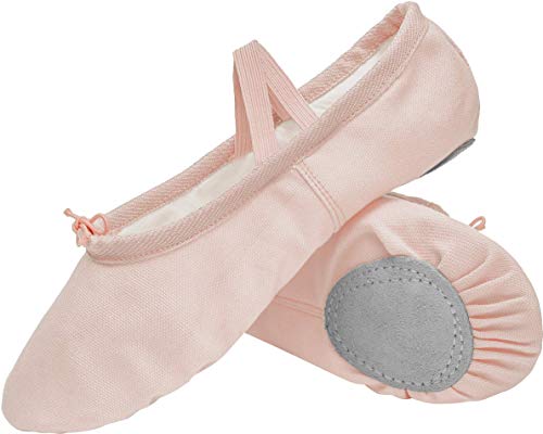 L-RUN Girls'/Women's Canvas Ballet Dance Shoes/Ballet Shipper/Yoga Shoe