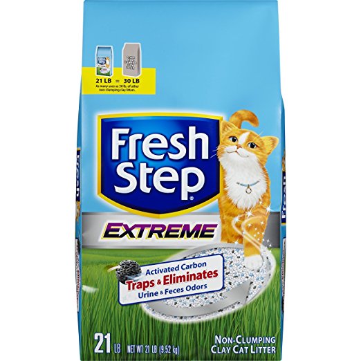 Fresh Step Extreme Clay, Non Clumping Cat Litter, Scented, 21 Pounds