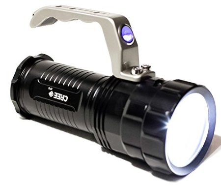 HIGH OUTPUT FLOOD SPOTLIGHT 2800 LUMEN  ZOOMABLE  CREE T6 LED  DOES NOT INCLUDE BATTERIES Grey