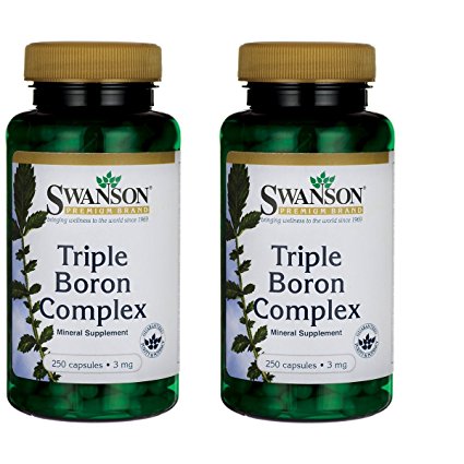 Swanson Triple Boron Complex 3 mg 250 Caps 2 Pack