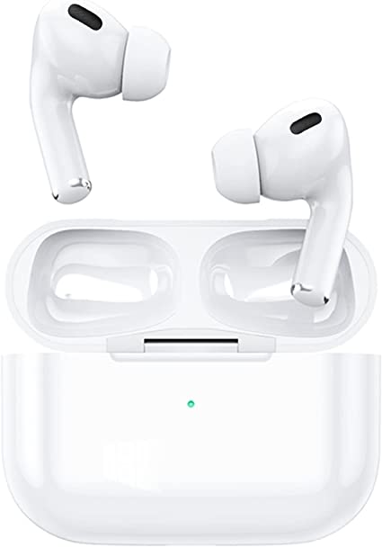 Protecker Wireless Earbuds, Bluetooth 5.3 Earbuds High Fidelity Stereo Sound, 30 Hour Playtime with Wireless Charging Case, Air pro IPX7 Waterproof in-Ear Headphones for iPhone and Android, White