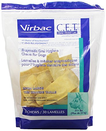 C.E.T. Enzymatic Oral Hygiene Chews for Extra Large Dogs (51  Pounds) by Virbac