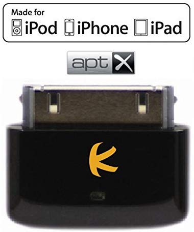 KOKKIA i10s_aptX (Luxurious Black) : Tiny Bluetooth iPod Transmitter, compatible with Apple iPod/iPhone/iPad. Delivers cleaner audio with reduced latency to aptX Bluetooth stereo receivers.