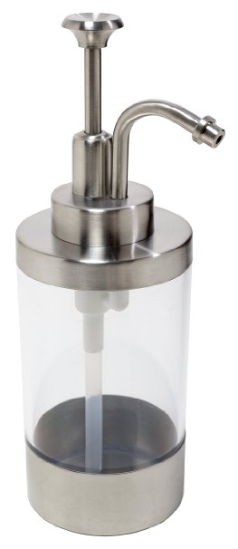 Soap Dispenser Stainless Steel Brushed Metal Liquid Soap and Lotion Dispenser for Kitchen and Bathroom Counter Tops - Refillable Easy Press Design - Sleek Modern Look - 9 oz Capacity